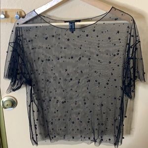 Sheer beaded top
